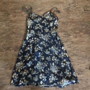Floral Stretchy “denim dress”